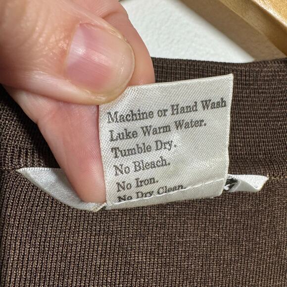 Misook Double Knit Breasted Jacket Blazer Women XL Chocolate Brown Old Money - Picture 6 of 7